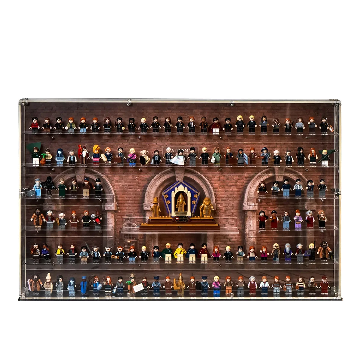 Premium Wall Display Case for 124 LEGO® Harry Potter™ Minifigures - Détail exposition 2
