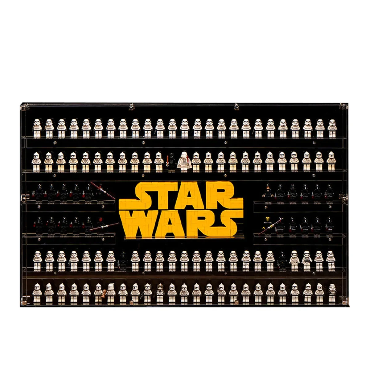 Premium Wall Display Case for 124 LEGO® Minifigures - Détail exposition 2