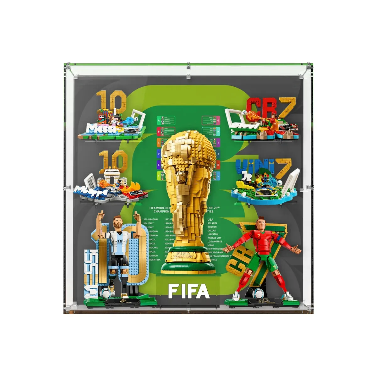Premium Expositie Vitrine voor LEGO® FIFA World Cup™ 7-in-1 Set - Détail exposition 3