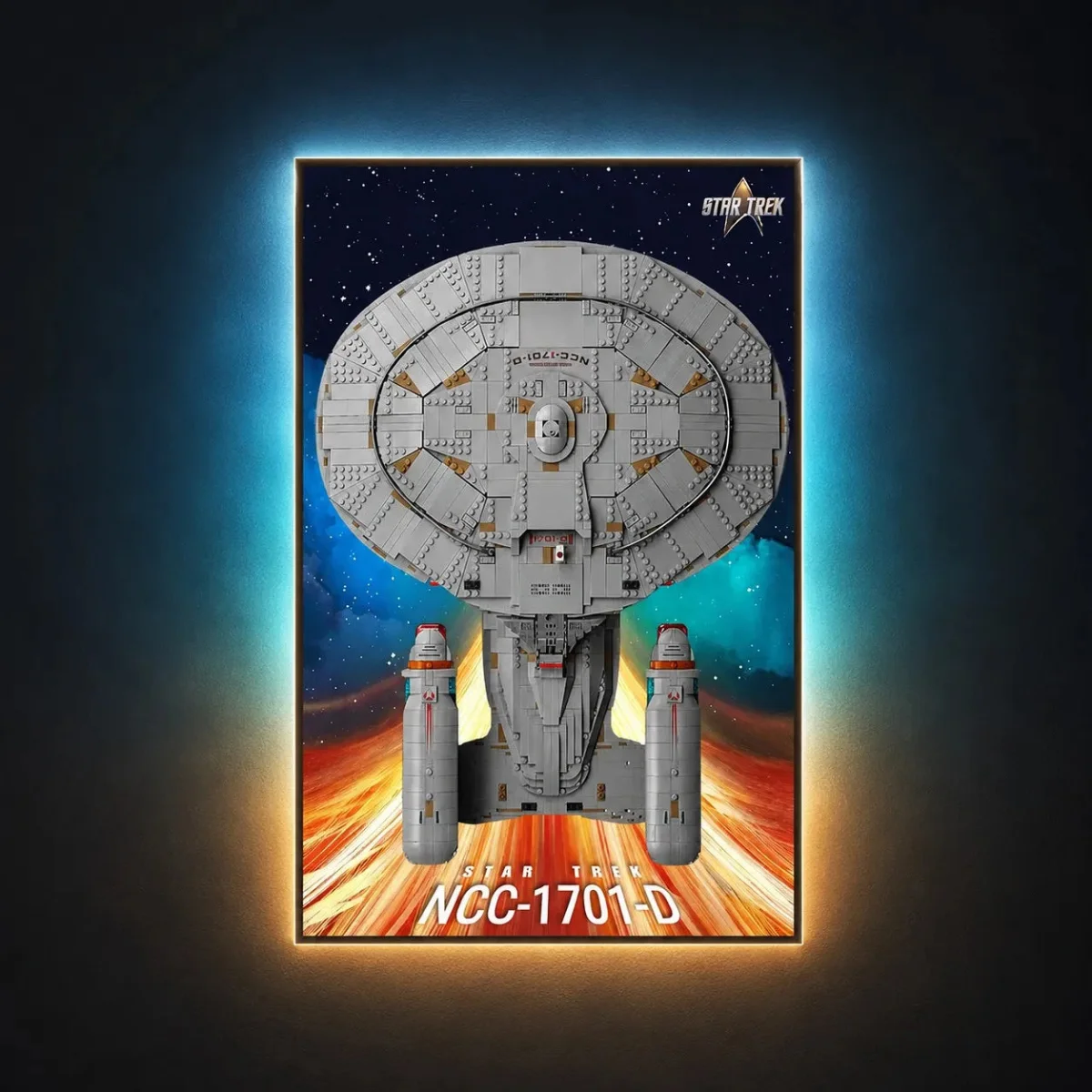 Premium Wall Display Frame for Compatible Star Trek™ model - USS Enterprise NCC-1701-D (10356) - Détail exposition 2