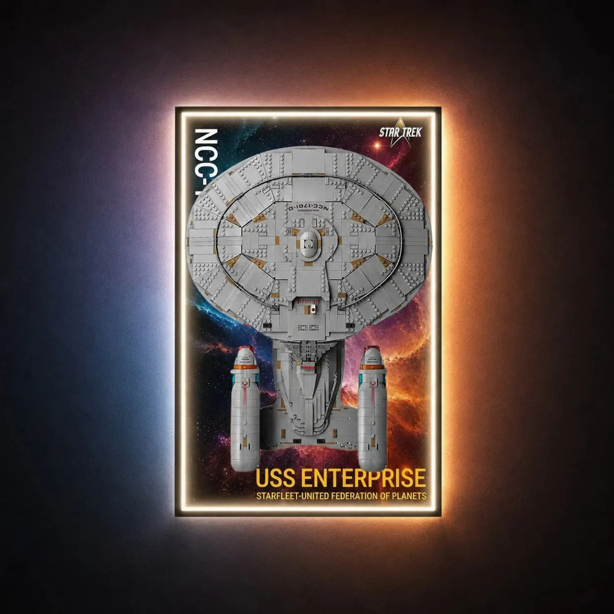 Premium Wall Display Frame for Compatible Star Trek™ model - USS Enterprise NCC-1701-D (10356) - Détail exposition 5