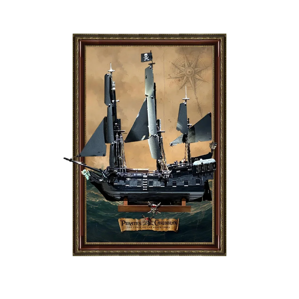 Premium Wall Display Frame for LEGO® Icons Captain Jack Sparrow's Pirate Ship (10365) - Détail exposition 18