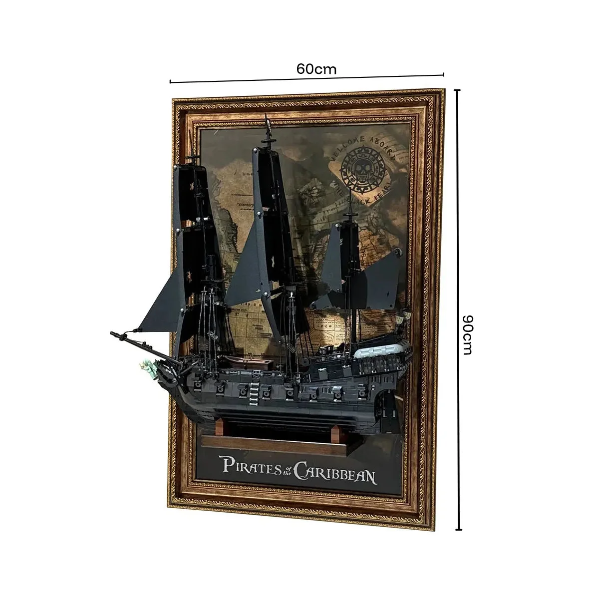 Premium Wall Display Frame for LEGO® Icons Captain Jack Sparrow's Pirate Ship (10365) - Détail exposition 8