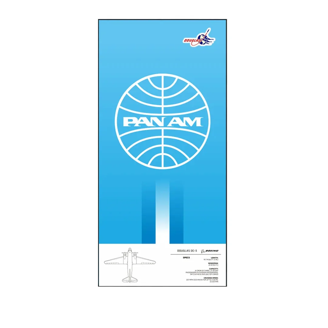 Premium Wall Display Frame for Compatible Douglas™ DC-3™ PAN AM® model (11378) - Détail exposition 7