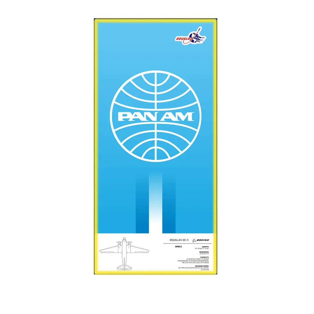 Premium Wall Display Frame for Compatible Douglas™ DC-3™ PAN AM® model (11378) - Détail exposition 9