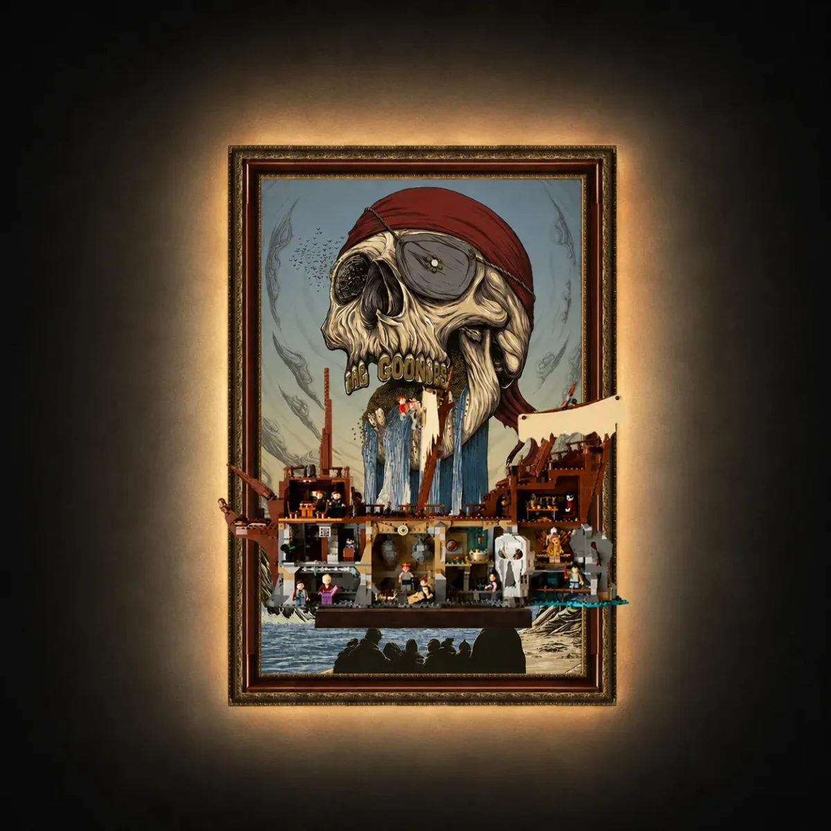 Premium Wall Display Frame for LEGO® Ideas The Goonies (21367) (21363) - Détail exposition 2