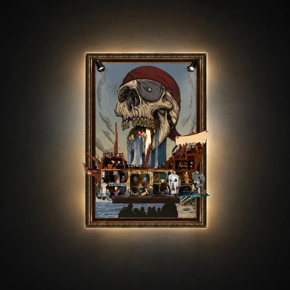 Premium Wall Display Frame for LEGO® Ideas The Goonies (21367) (21363) - Détail exposition 3