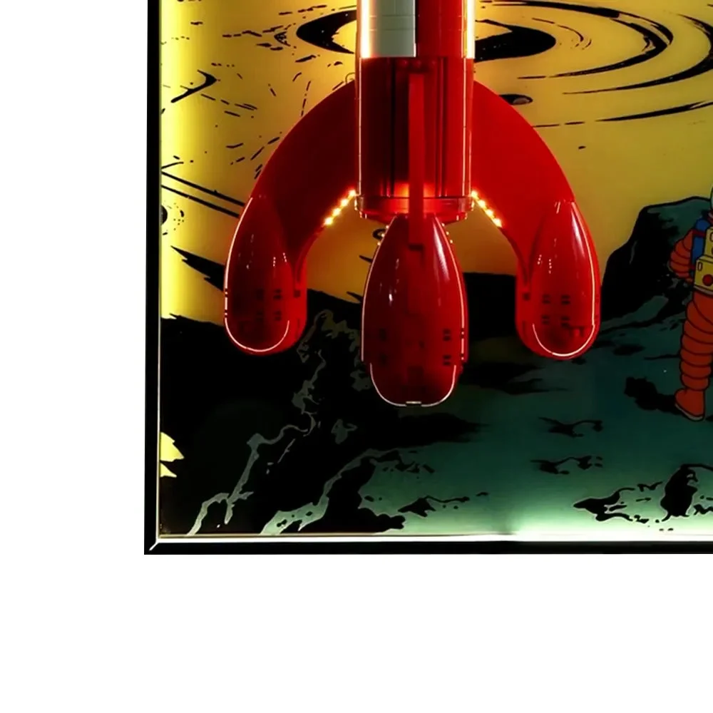 Premium Wall Display Frame for Tintin-compatible Moon Rocket model (21367) - Détail exposition 14