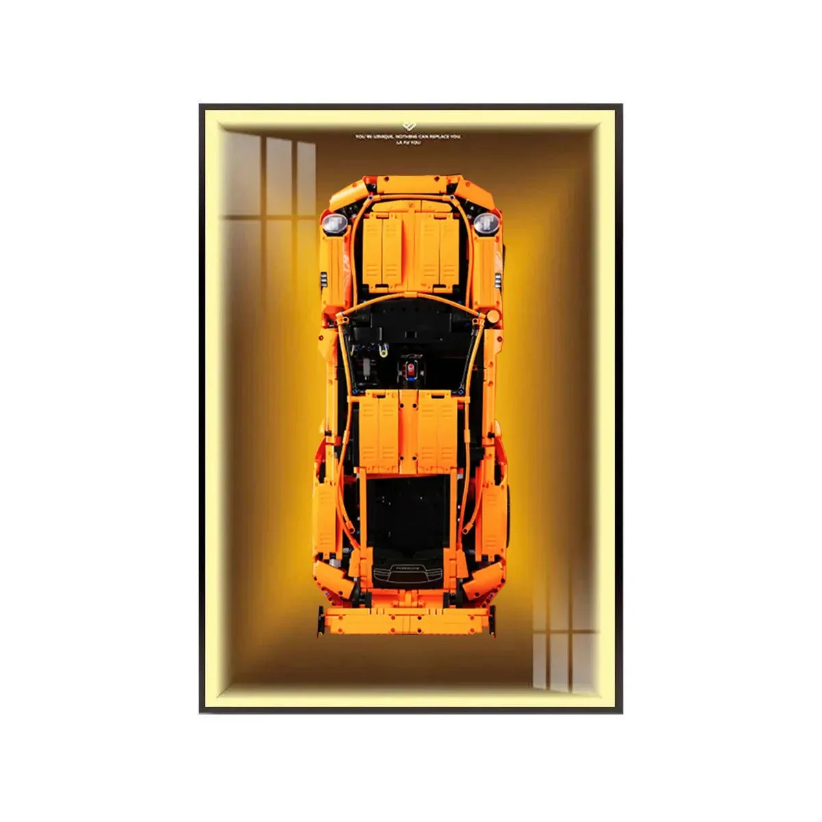 Premium Wall Display Frame for LEGO® Technic™ Porsche 911 GT3 RS (42056) - Détail exposition 11
