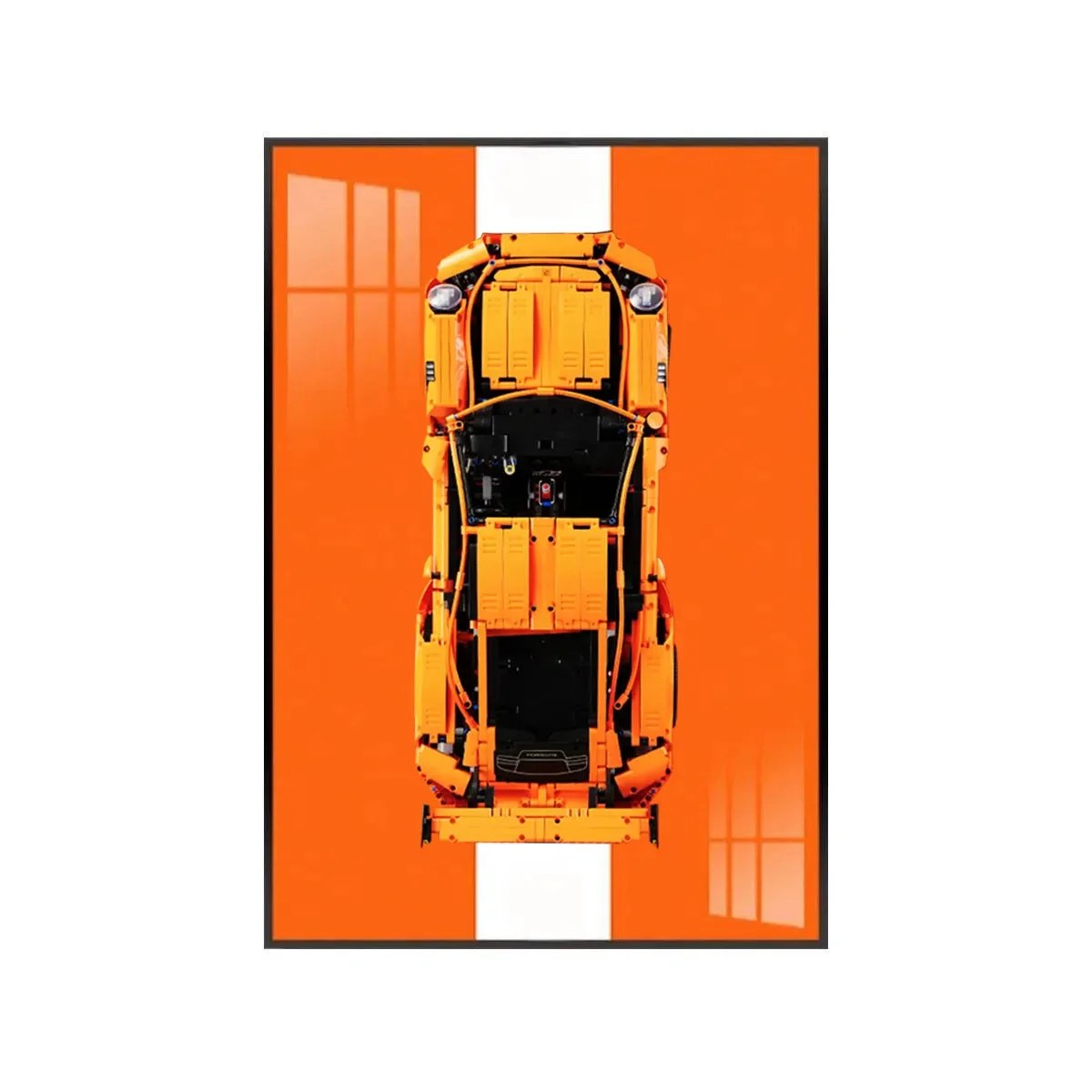 Premium Wall Display Frame for LEGO® Technic™ Porsche 911 GT3 RS (42056) - Détail exposition 14