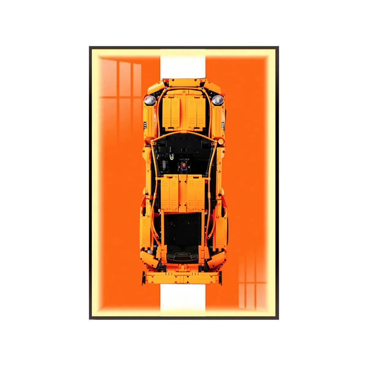 Premium Wall Display Frame for LEGO® Technic™ Porsche 911 GT3 RS (42056) - Détail exposition 15