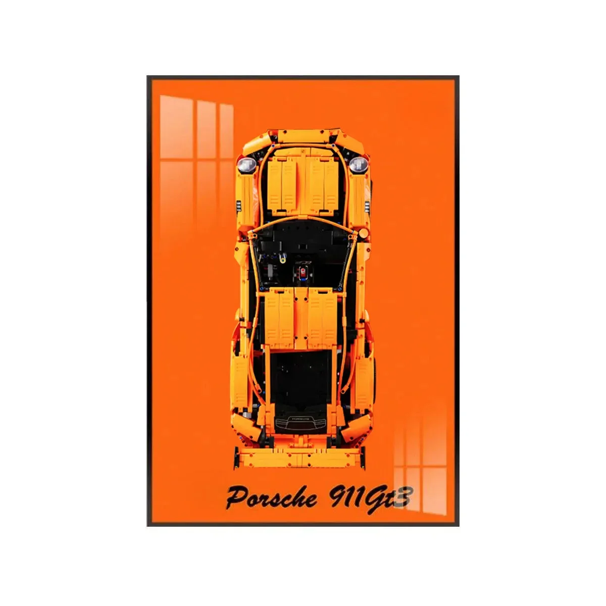 Premium Wall Display Frame for LEGO® Technic™ Porsche 911 GT3 RS (42056) - Détail exposition 18