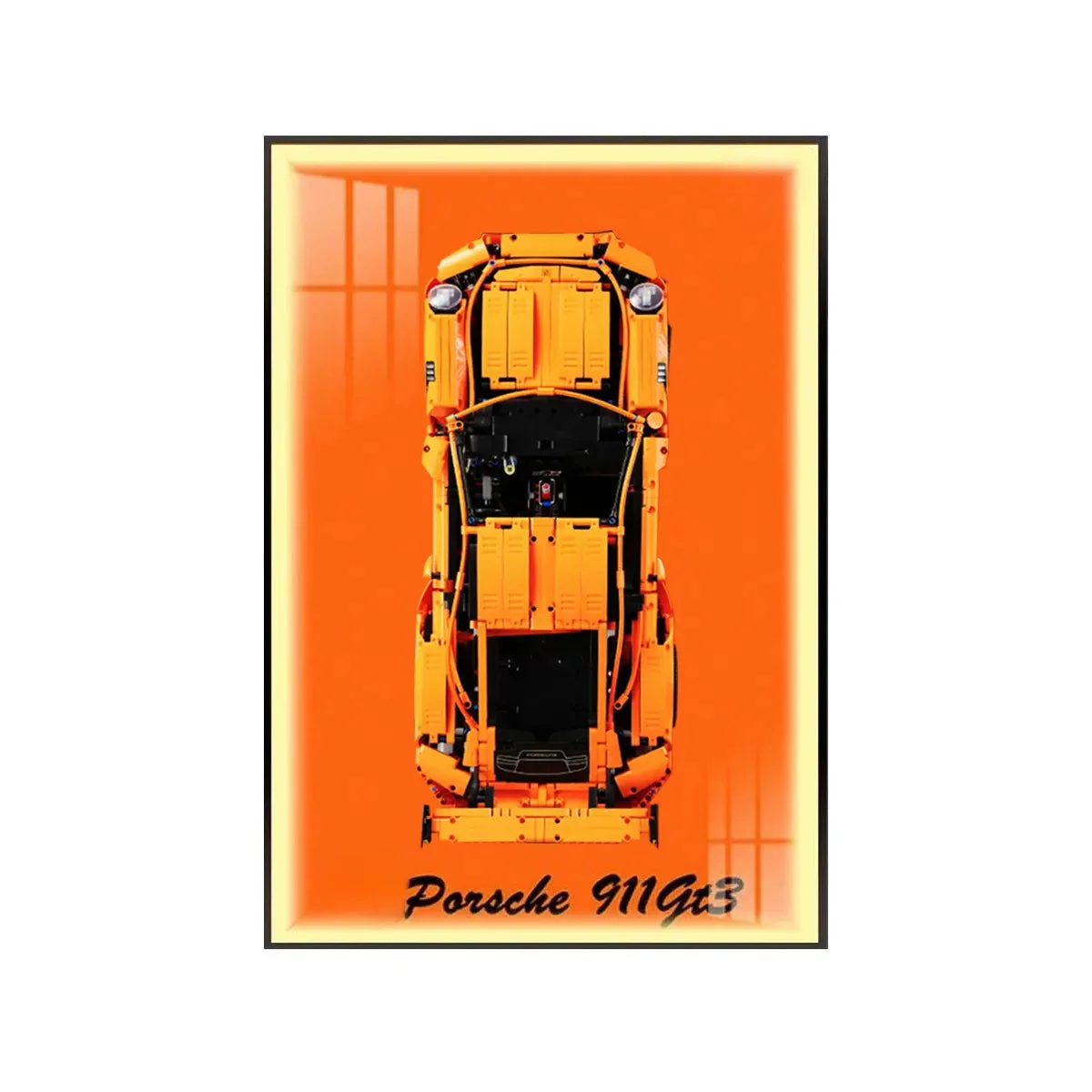Premium Wall Display Frame for LEGO® Technic™ Porsche 911 GT3 RS (42056) - Détail exposition 19