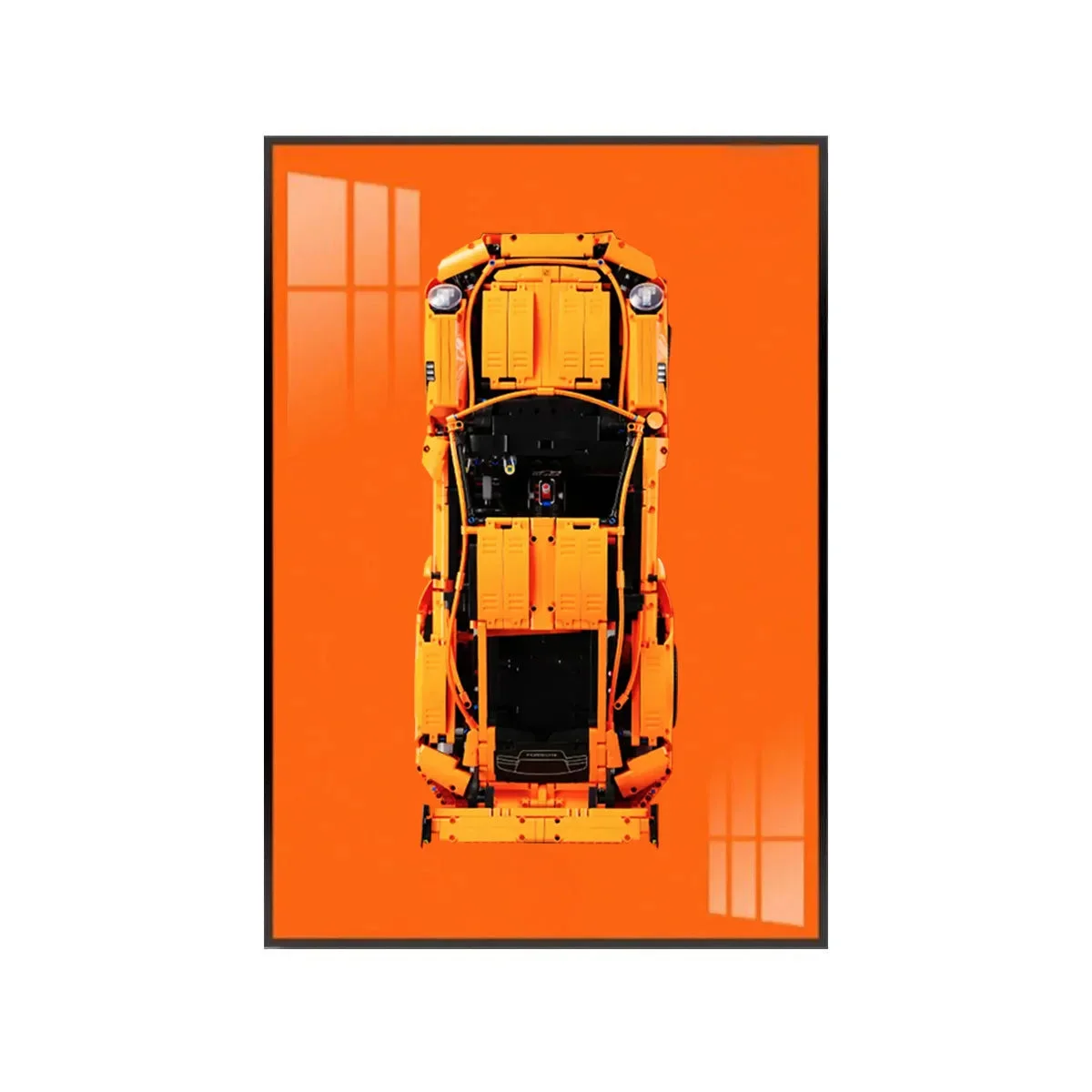 Premium Wall Display Frame for LEGO® Technic™ Porsche 911 GT3 RS (42056) - Détail exposition 22