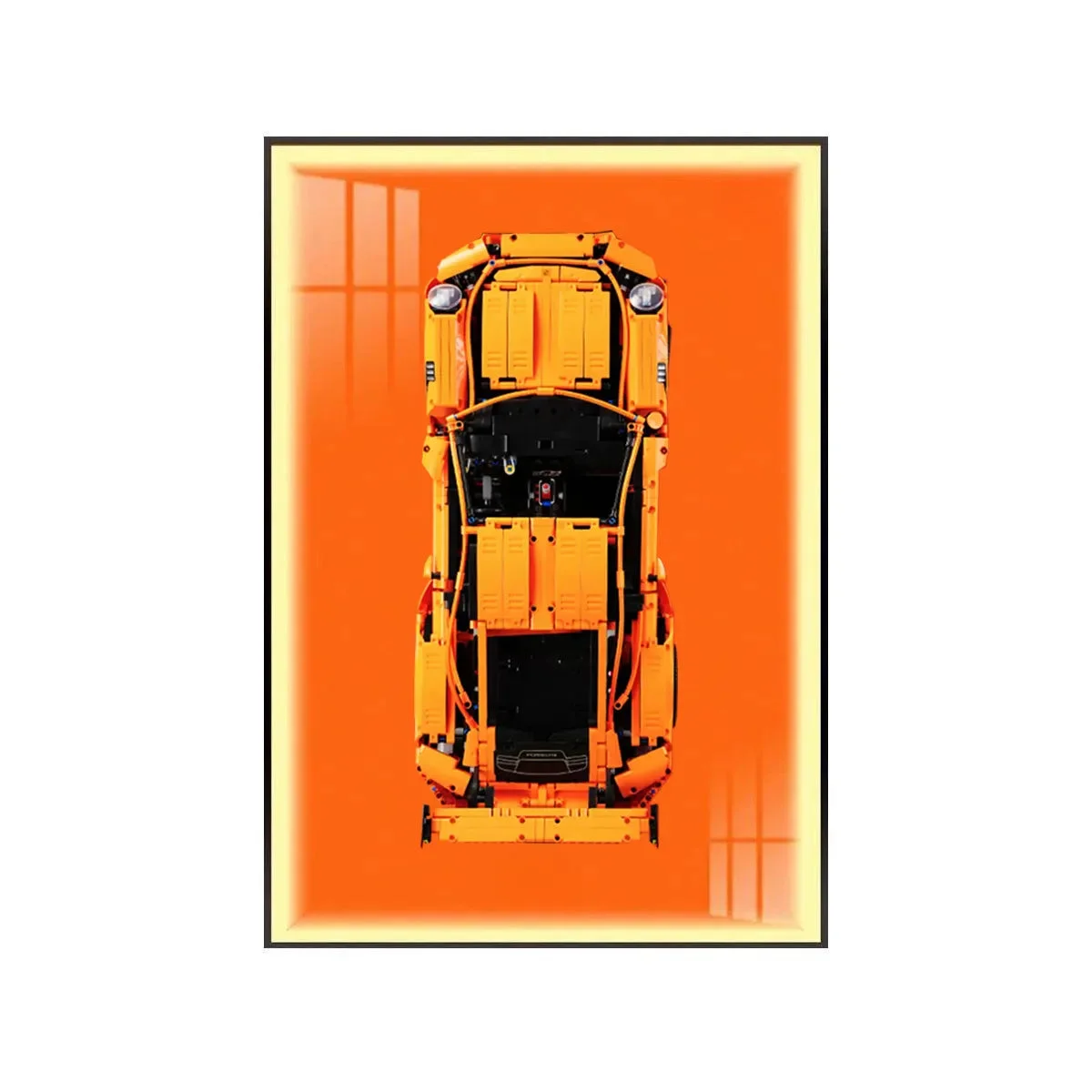 Premium Wall Display Frame for LEGO® Technic™ Porsche 911 GT3 RS (42056) - Détail exposition 23