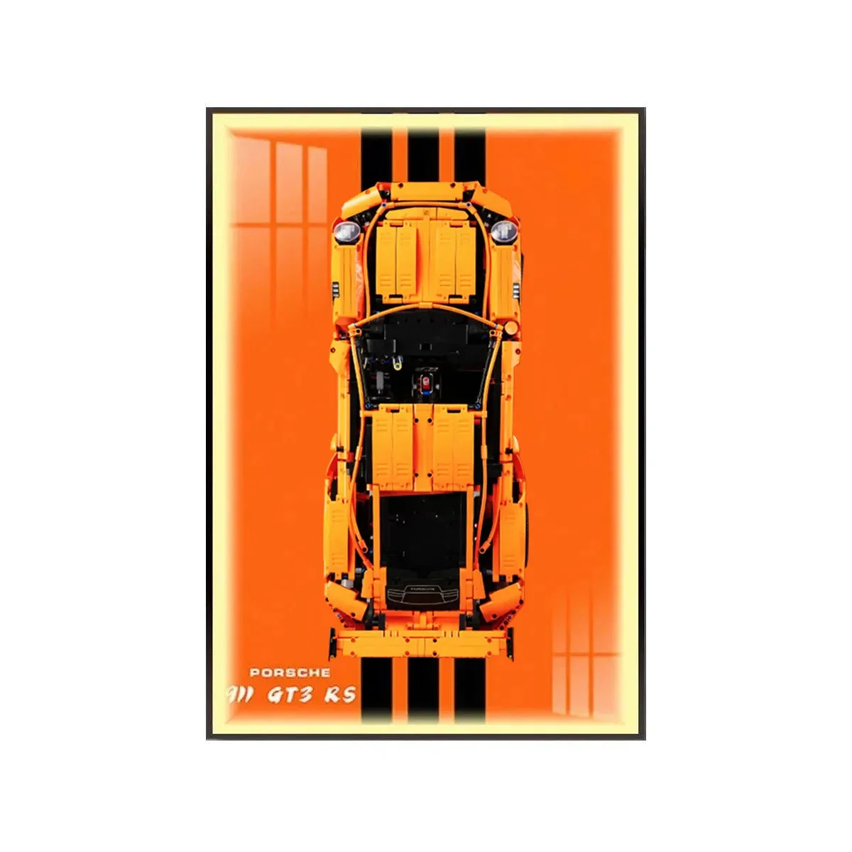 Premium Wall Display Frame for LEGO® Technic™ Porsche 911 GT3 RS (42056) - Détail exposition 6