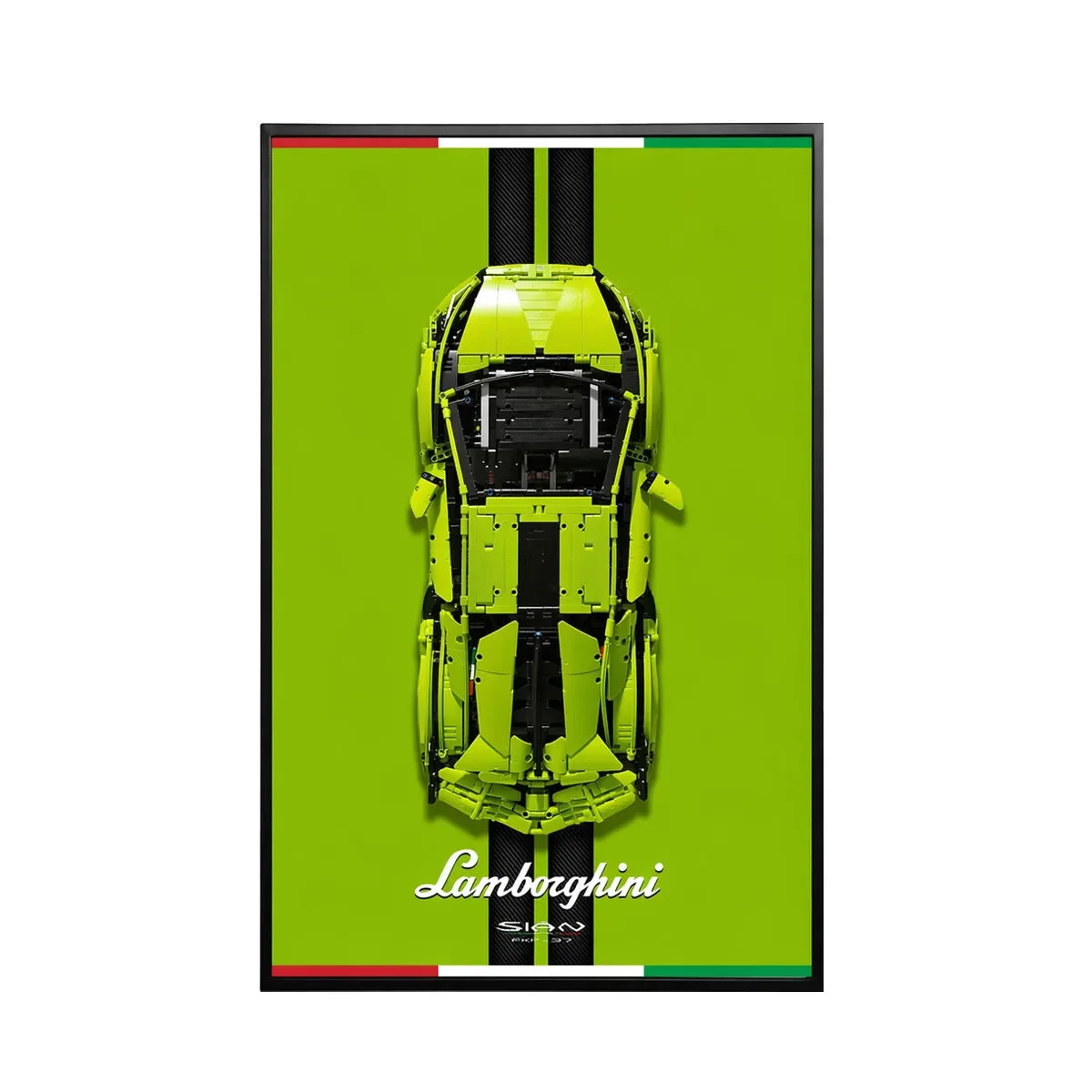 Premium Wall Display Frame for LEGO® Technic™ Lamborghini Sián FKP 37 (42115) Style A - Détail exposition 6