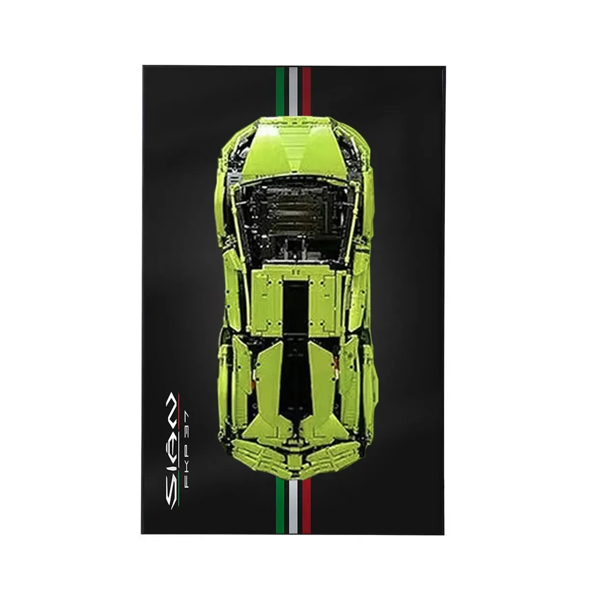 Premium Wall Display Frame for LEGO® Technic™ Lamborghini Sián FKP 37 (42115) Style A - Détail exposition 10