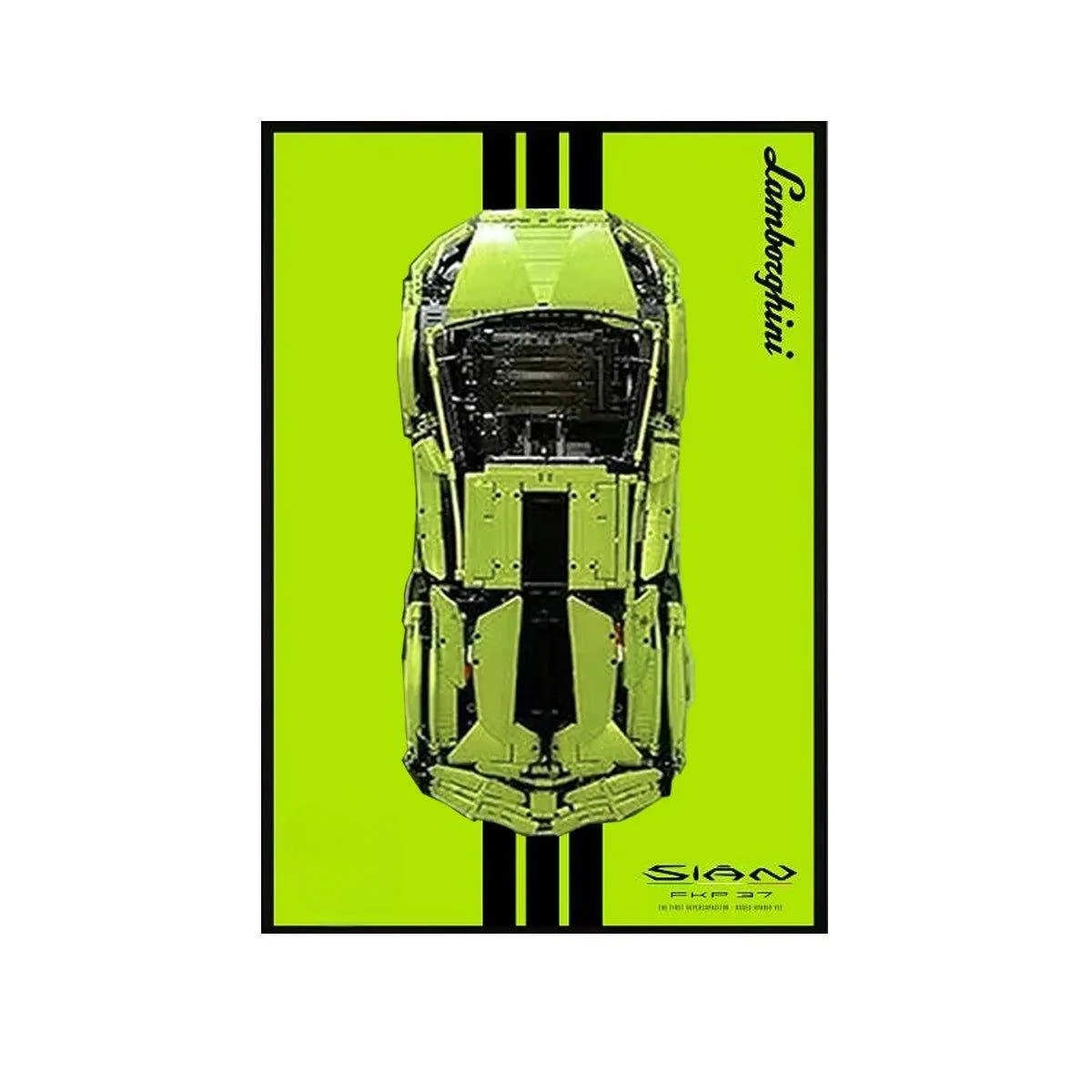 Premium Wall Display Frame for LEGO® Technic™ Lamborghini Sián FKP 37 (42115) Style A