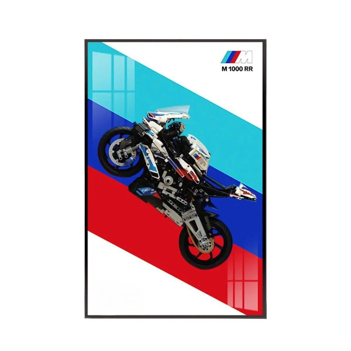 Premium Wall Display Frame for LEGO® Technic™ BMW M 1000 RR (42130) - Détail exposition 2