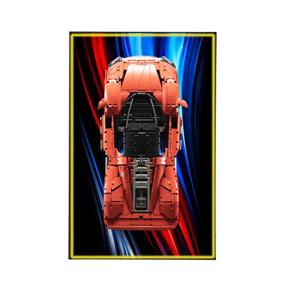 Premium Wall Display Frame for LEGO® Technic™ Ferrari Daytona SP3 (42143) Style A - Détail exposition 12