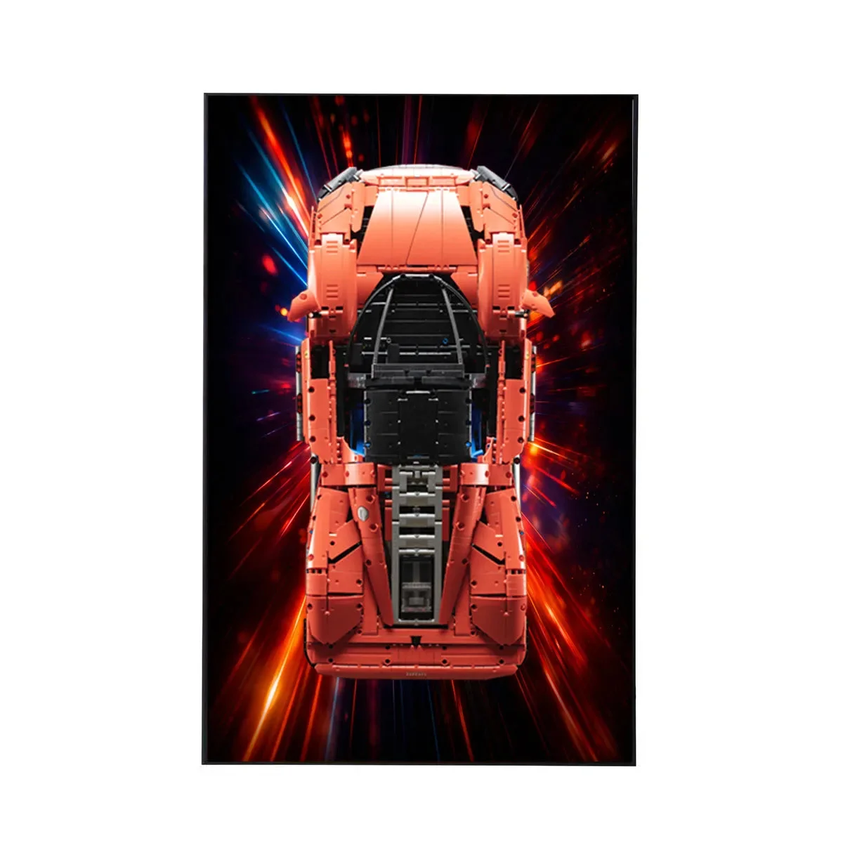 Premium Wall Display Frame for LEGO® Technic™ Ferrari Daytona SP3 (42143) Style A - Détail exposition 6
