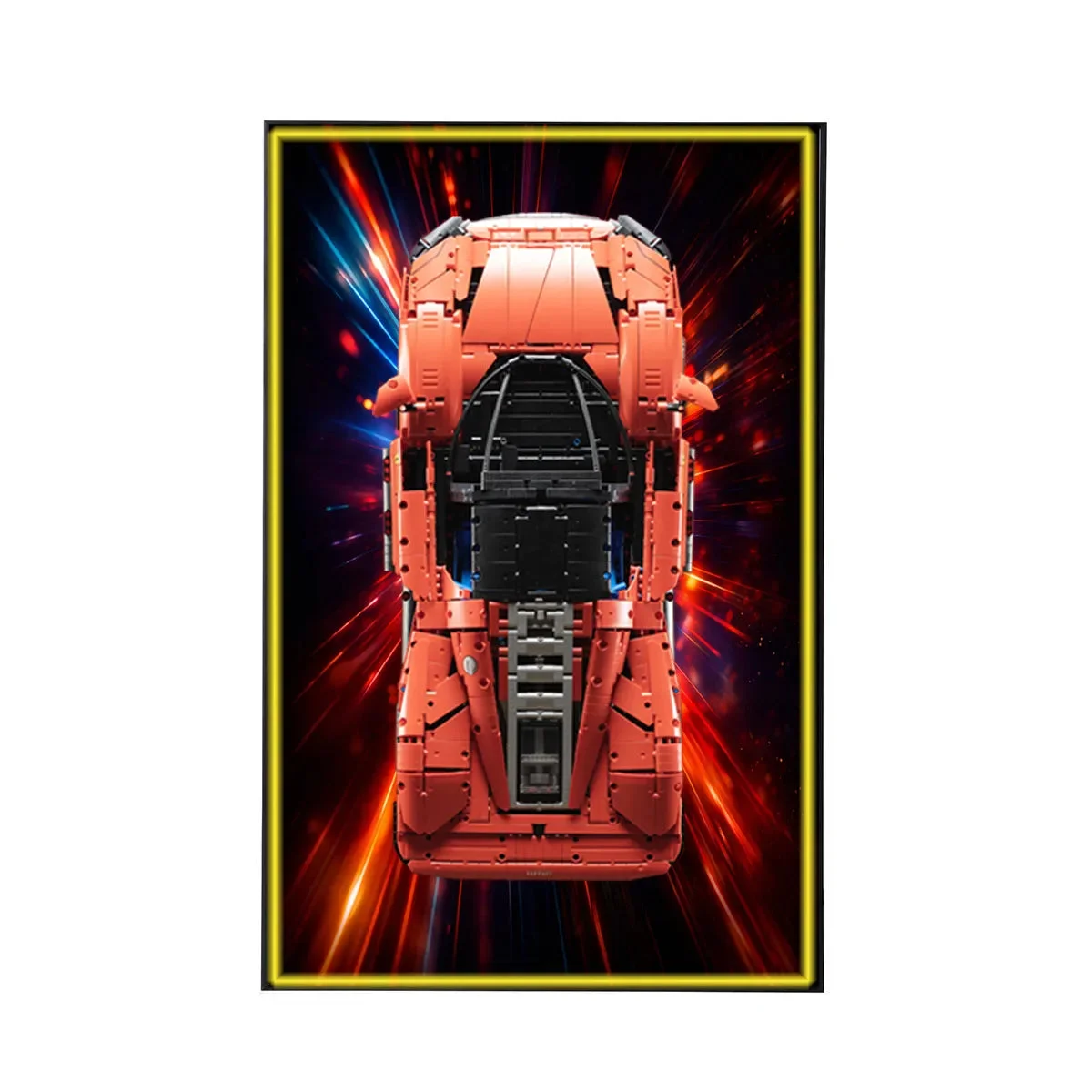 Premium Wall Display Frame for LEGO® Technic™ Ferrari Daytona SP3 (42143) Style A - Détail exposition 8