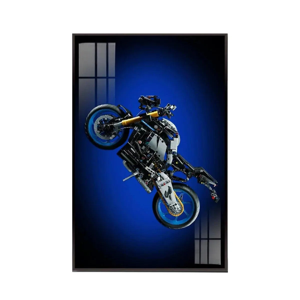 Premium Wall Display Frame for LEGO® Technic™ Yamaha MT-10 SP (42159) - Détail exposition 2