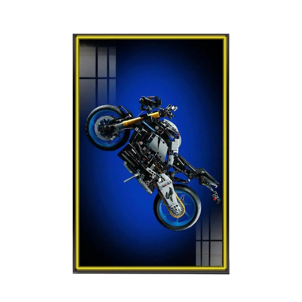 Premium Wall Display Frame for LEGO® Technic™ Yamaha MT-10 SP (42159) - Détail exposition 4