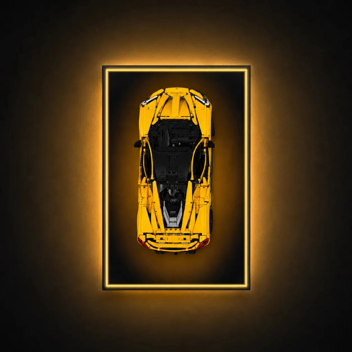 Premium Wall Display Frame for LEGO® Technic™ McLaren P1 (42172) - Gradient Edition - Détail exposition 3