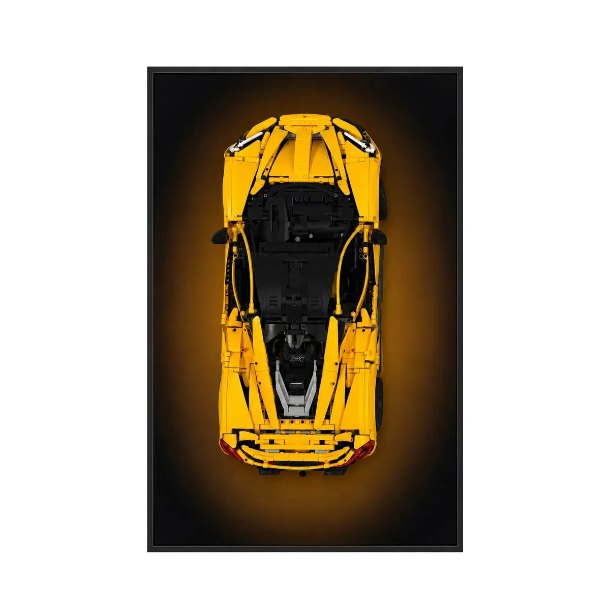 Premium Wall Display Frame for LEGO® Technic™ McLaren P1 (42172) - Gradient Edition - Détail exposition 4