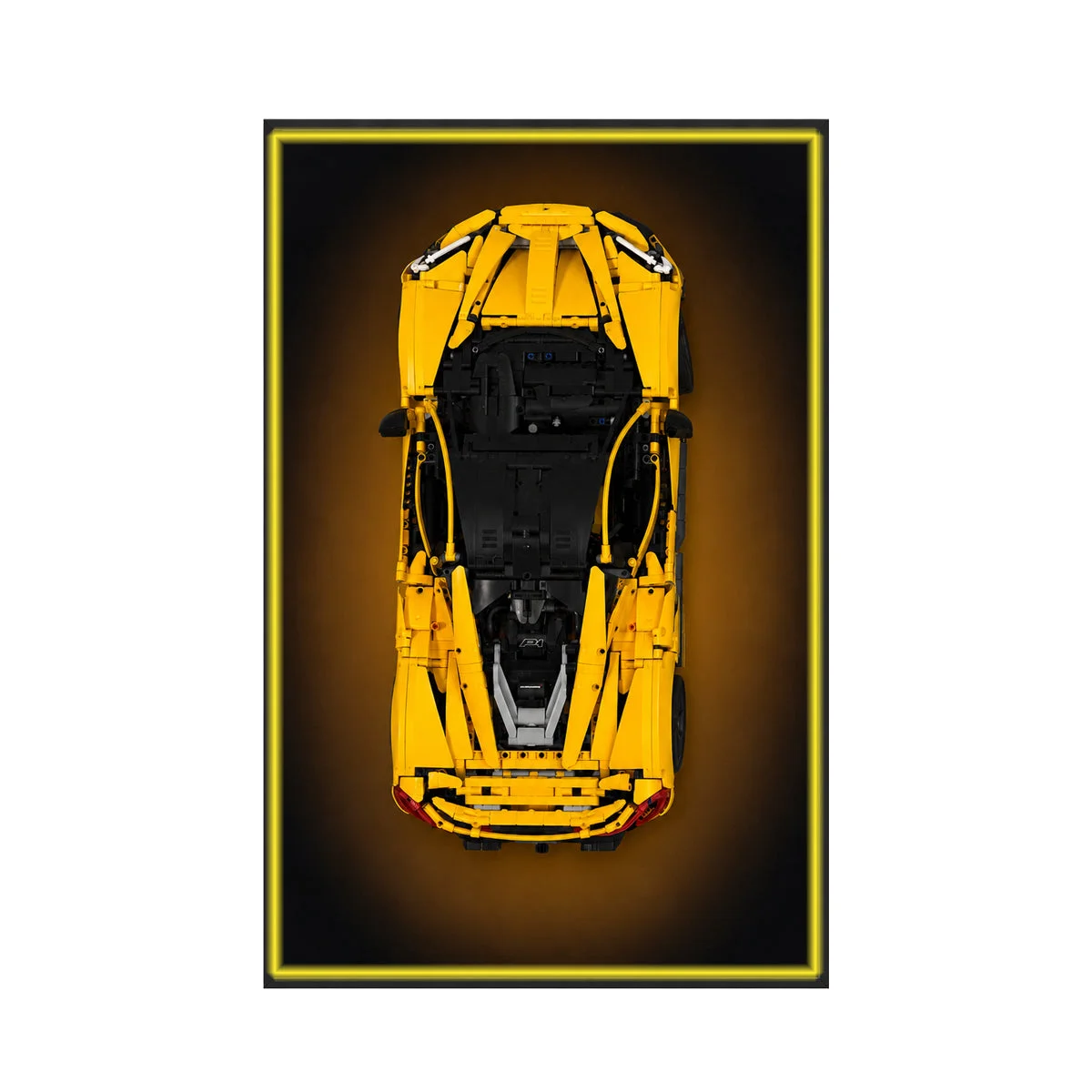 Premium Wall Display Frame for LEGO® Technic™ McLaren P1 (42172) - Gradient Edition - Détail exposition 5