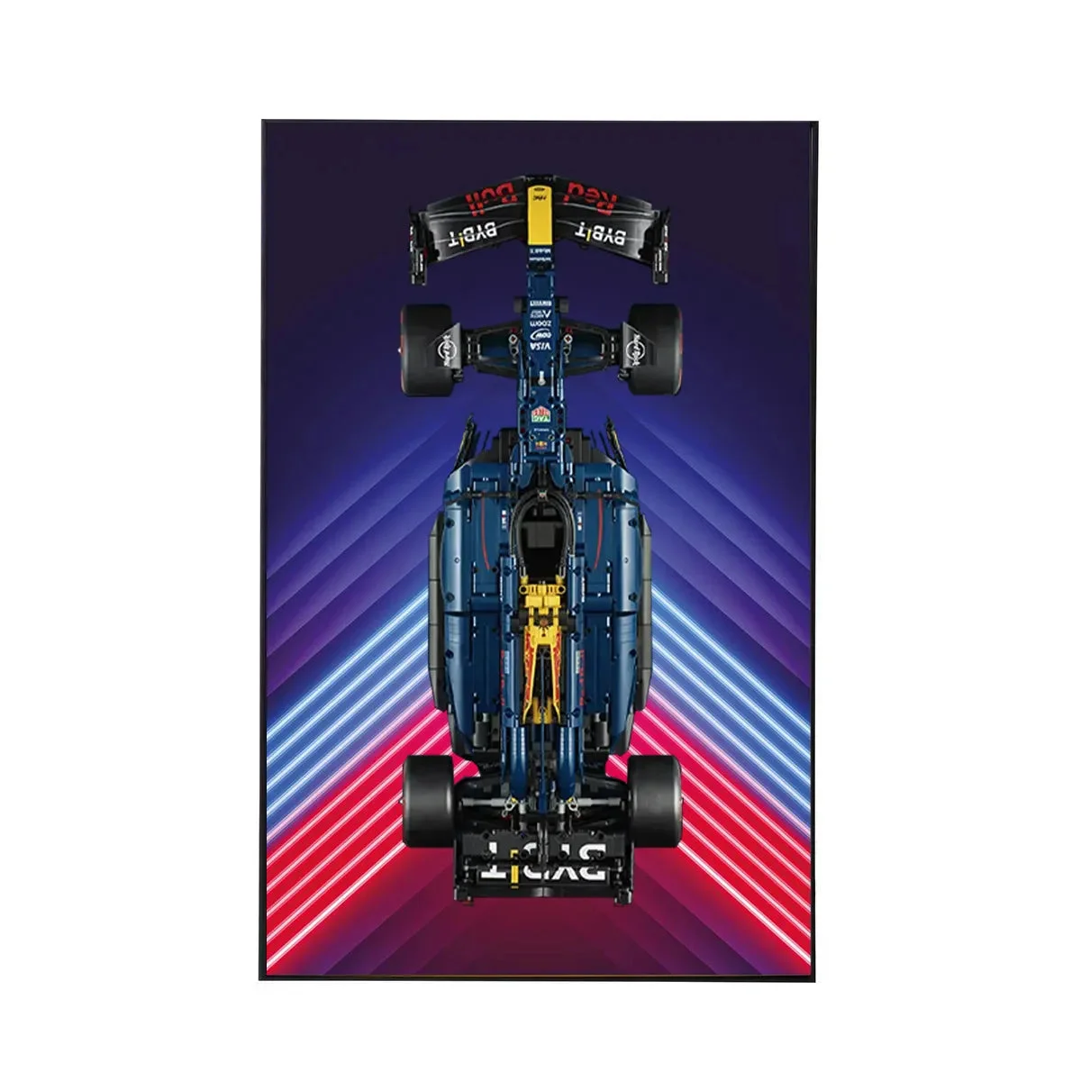 Cadre d'Exposition Mural pour LEGO® Red Bull Racing RB20 (42206) - Détail exposition 2