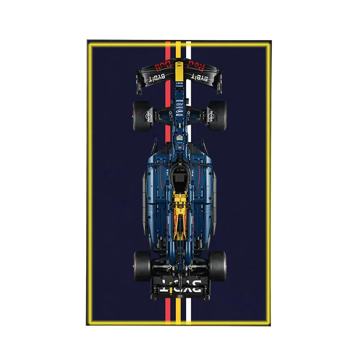 Cadre d'Exposition Mural pour LEGO® Red Bull Racing RB20 (42206) - Détail exposition 12