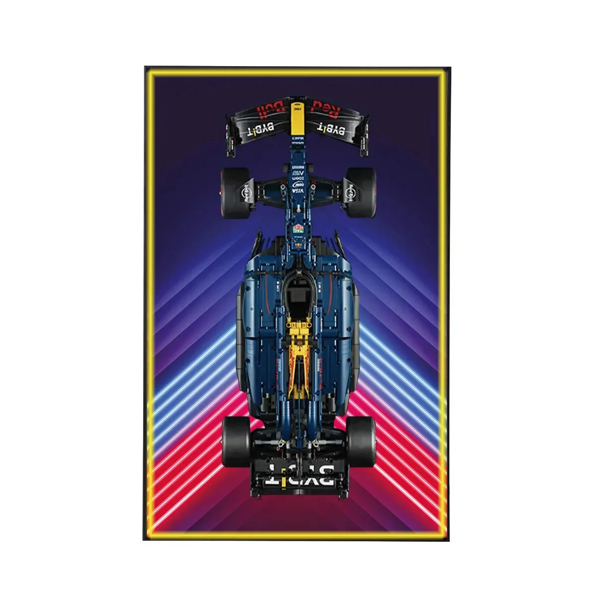 Cadre d'Exposition Mural pour LEGO® Red Bull Racing RB20 (42206) - Détail exposition 4