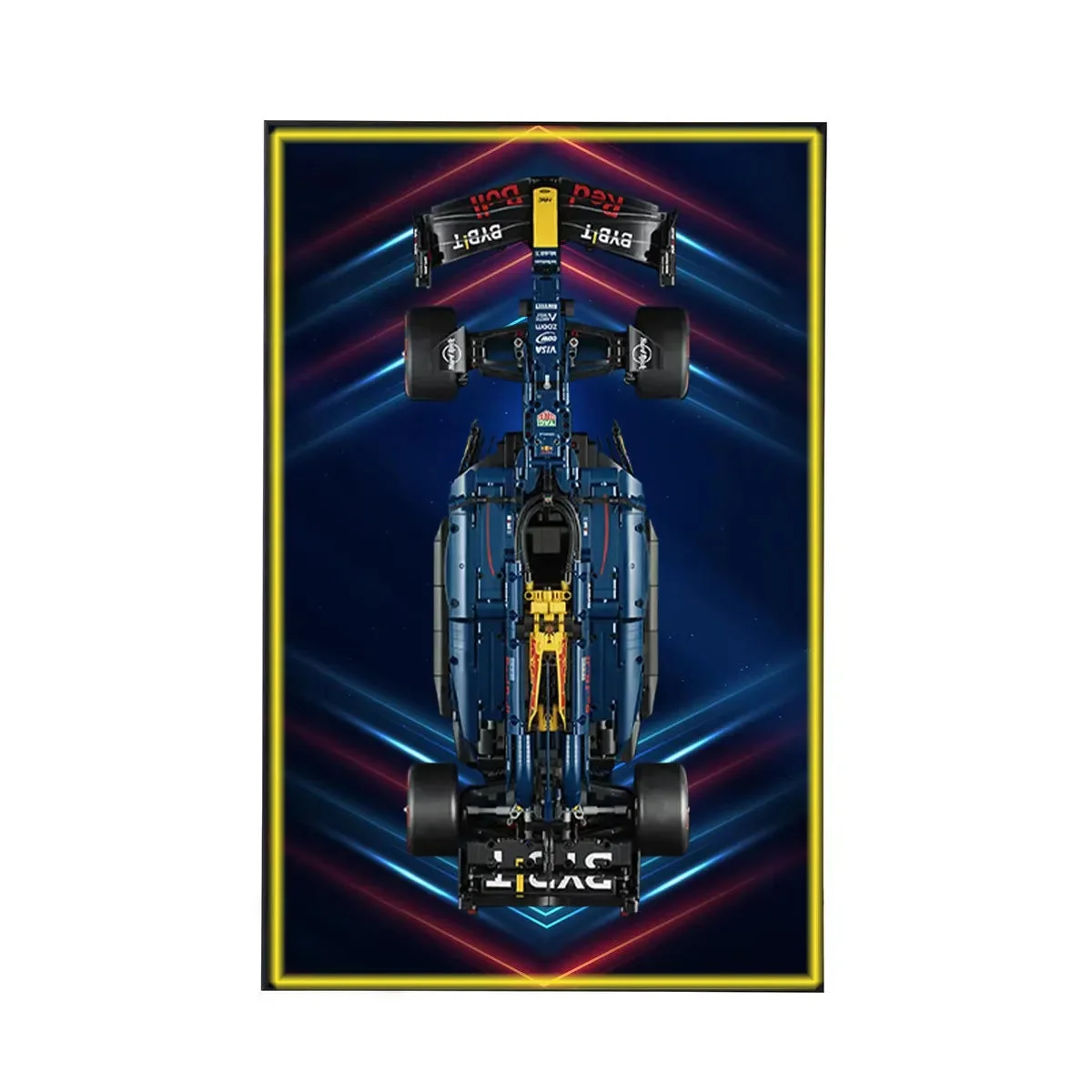 Cadre d'Exposition Mural pour LEGO® Red Bull Racing RB20 (42206) - Détail exposition 8