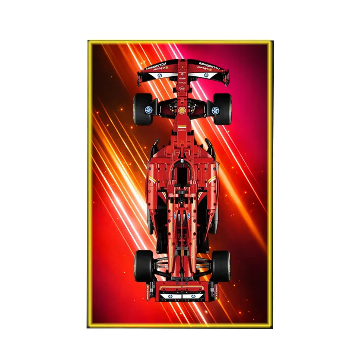 Cadre d'Exposition Mural pour LEGO® Ferrari F1 SF-24 (42207) - Détail exposition 16