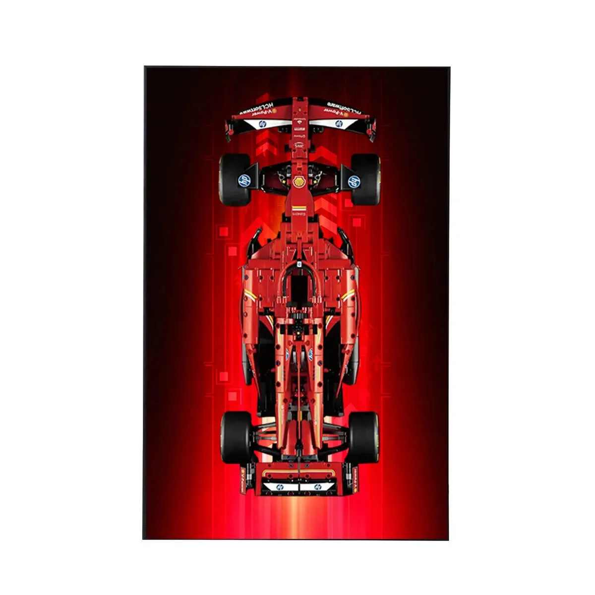 Cadre d'Exposition Mural pour LEGO® Ferrari F1 SF-24 (42207) - Détail exposition 6