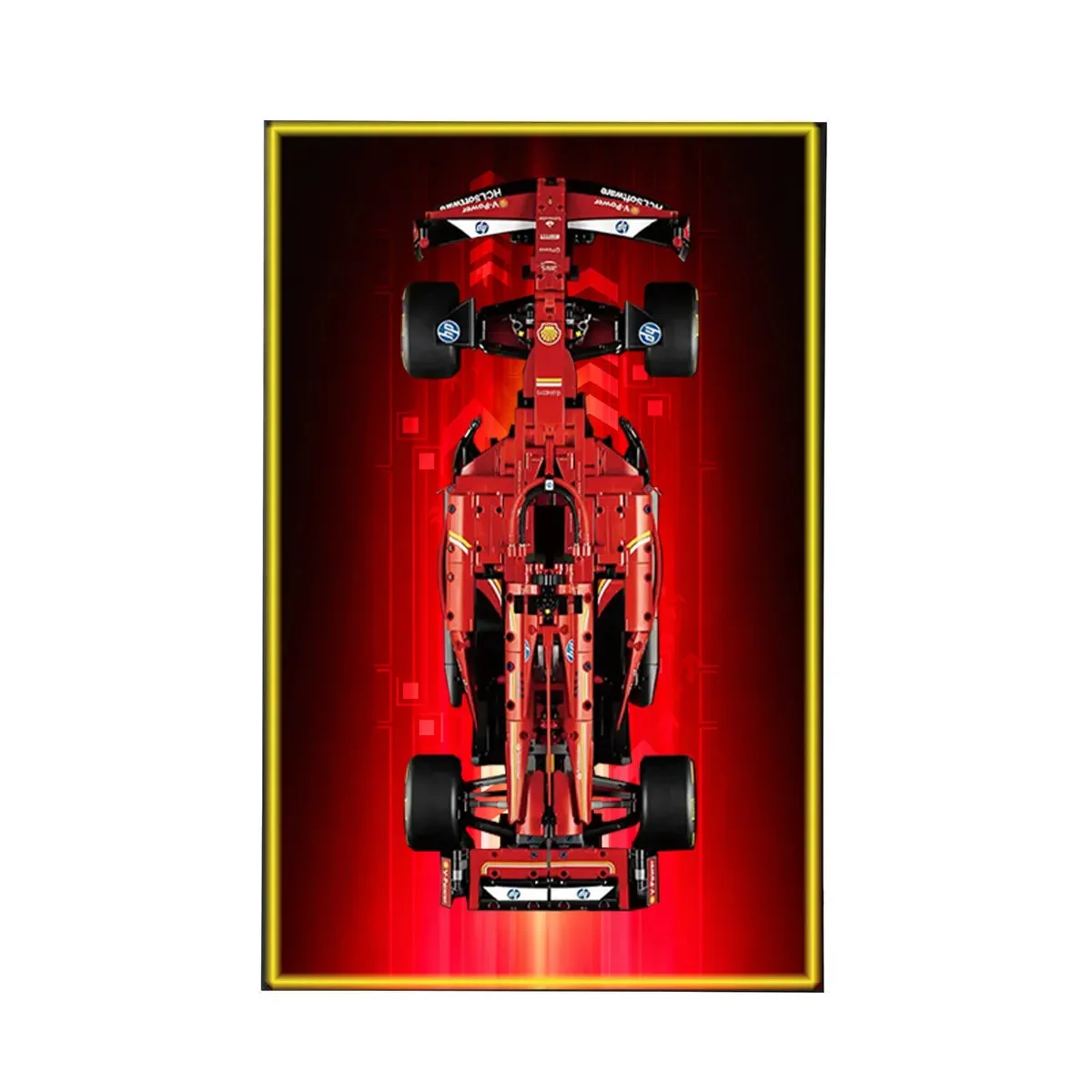 Cadre d'Exposition Mural pour LEGO® Ferrari F1 SF-24 (42207) - Détail exposition 8