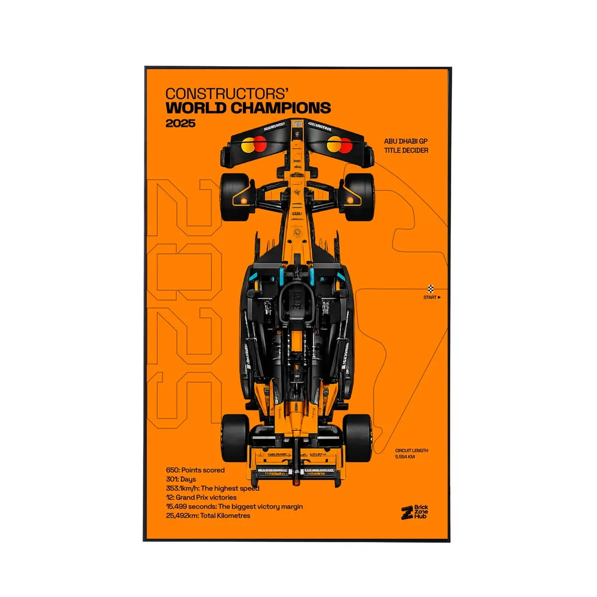 Cornice da Parete Premium per LEGO® McLaren MCL39 F1® (42228) - Détail exposition 2