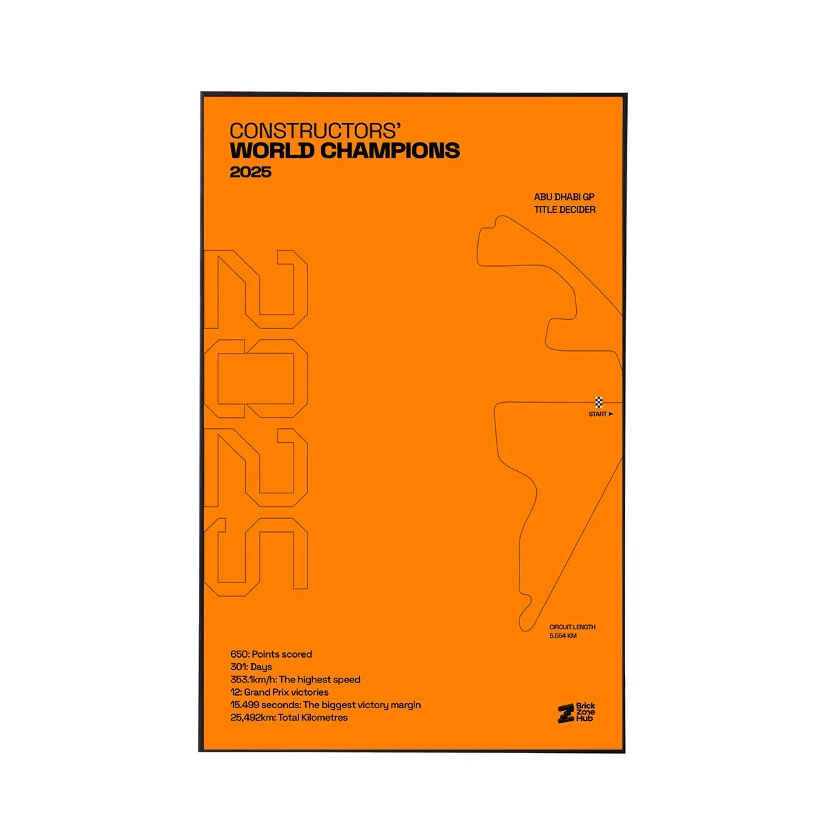 Cornice da Parete Premium per LEGO® McLaren MCL39 F1® (42228) - Détail exposition 3