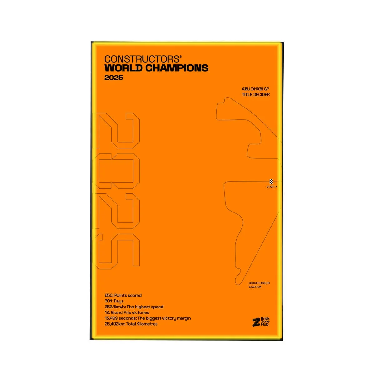 Cornice da Parete Premium per LEGO® McLaren MCL39 F1® (42228) - Détail exposition 5