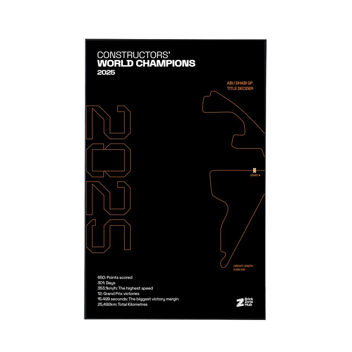Cornice da Parete Premium per LEGO® McLaren MCL39 F1® (42228) - Détail exposition 7