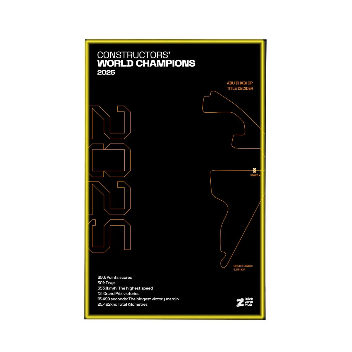 Cornice da Parete Premium per LEGO® McLaren MCL39 F1® (42228) - Détail exposition 9