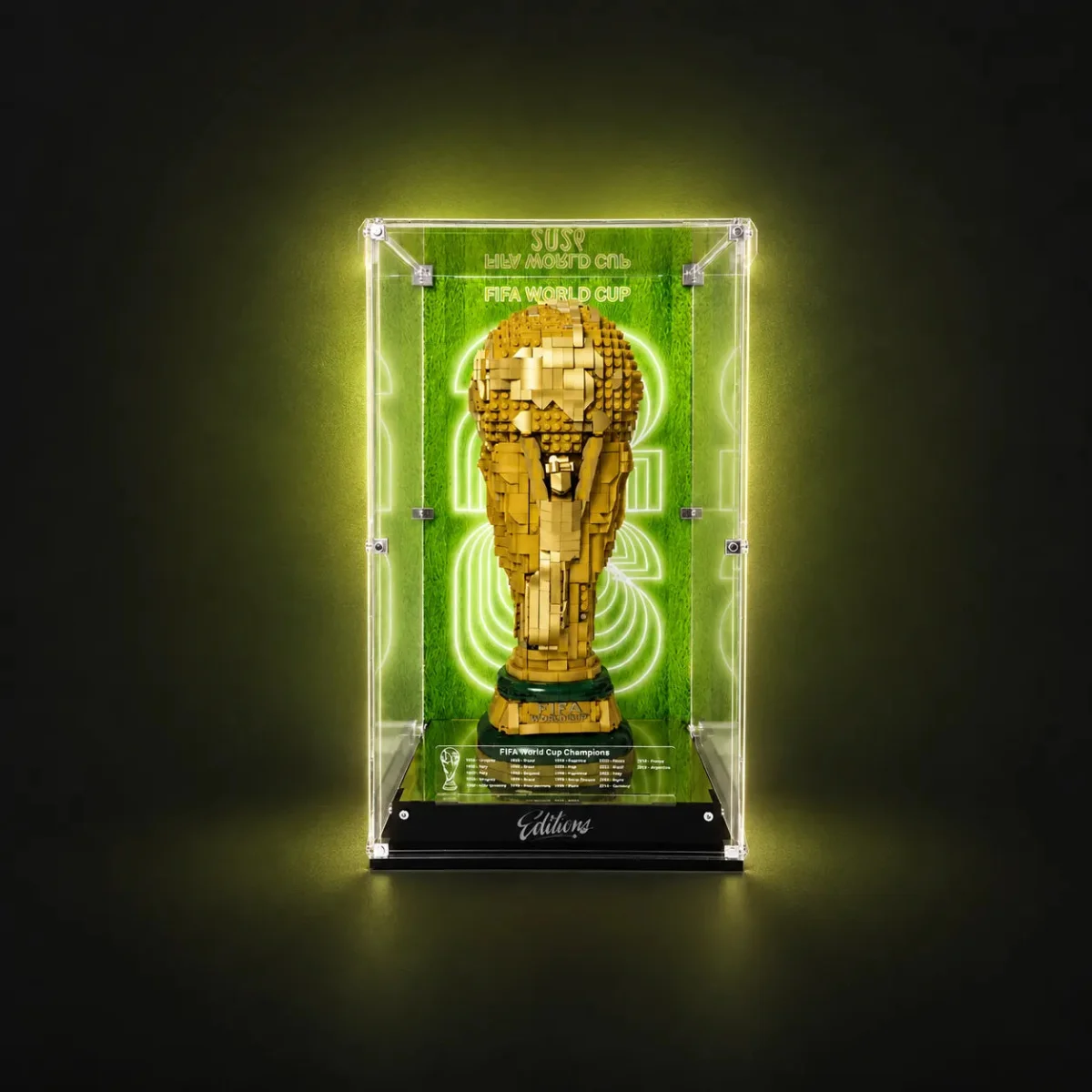 Premium-Schaukasten für LEGO® FIFA World Cup™ Offizielle Trophäe (43020) Champions Edition