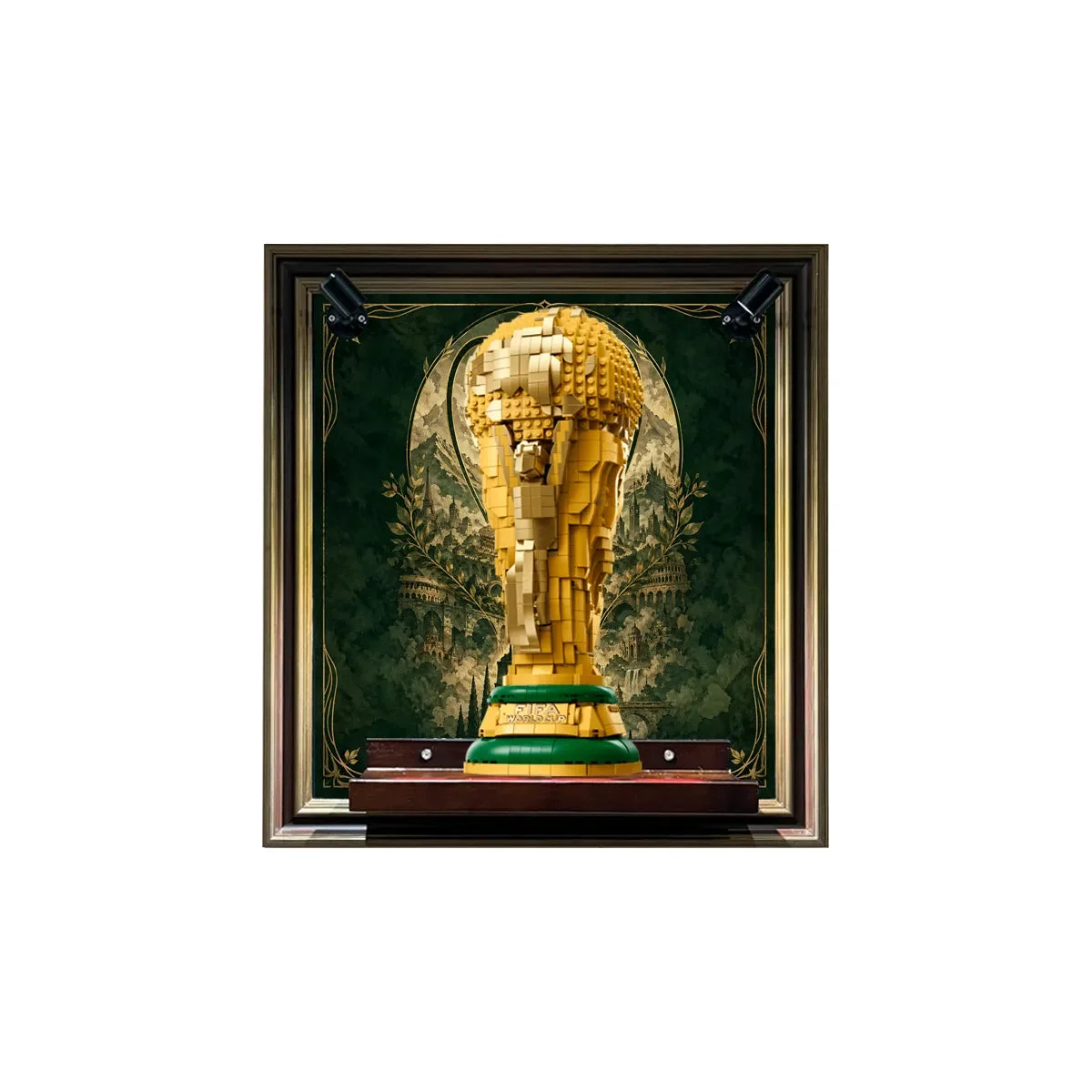 Premium Wall Display Frame for LEGO® FIFA World Cup™ Official Trophy (43020) - Détail exposition 11