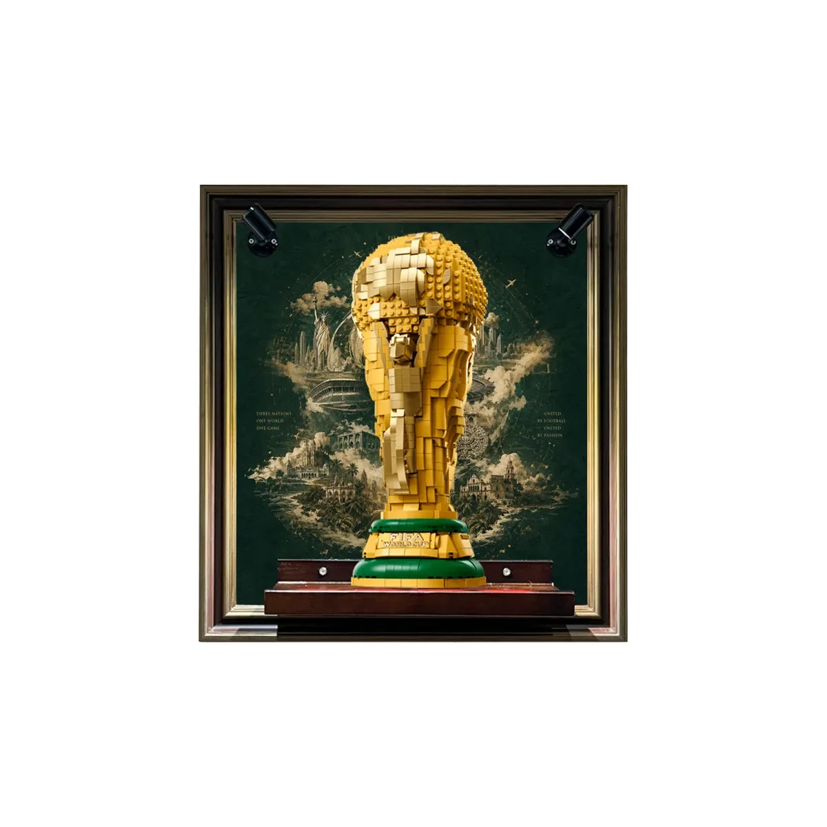 Premium Wall Display Frame for LEGO® FIFA World Cup™ Official Trophy (43020) - Détail exposition 14