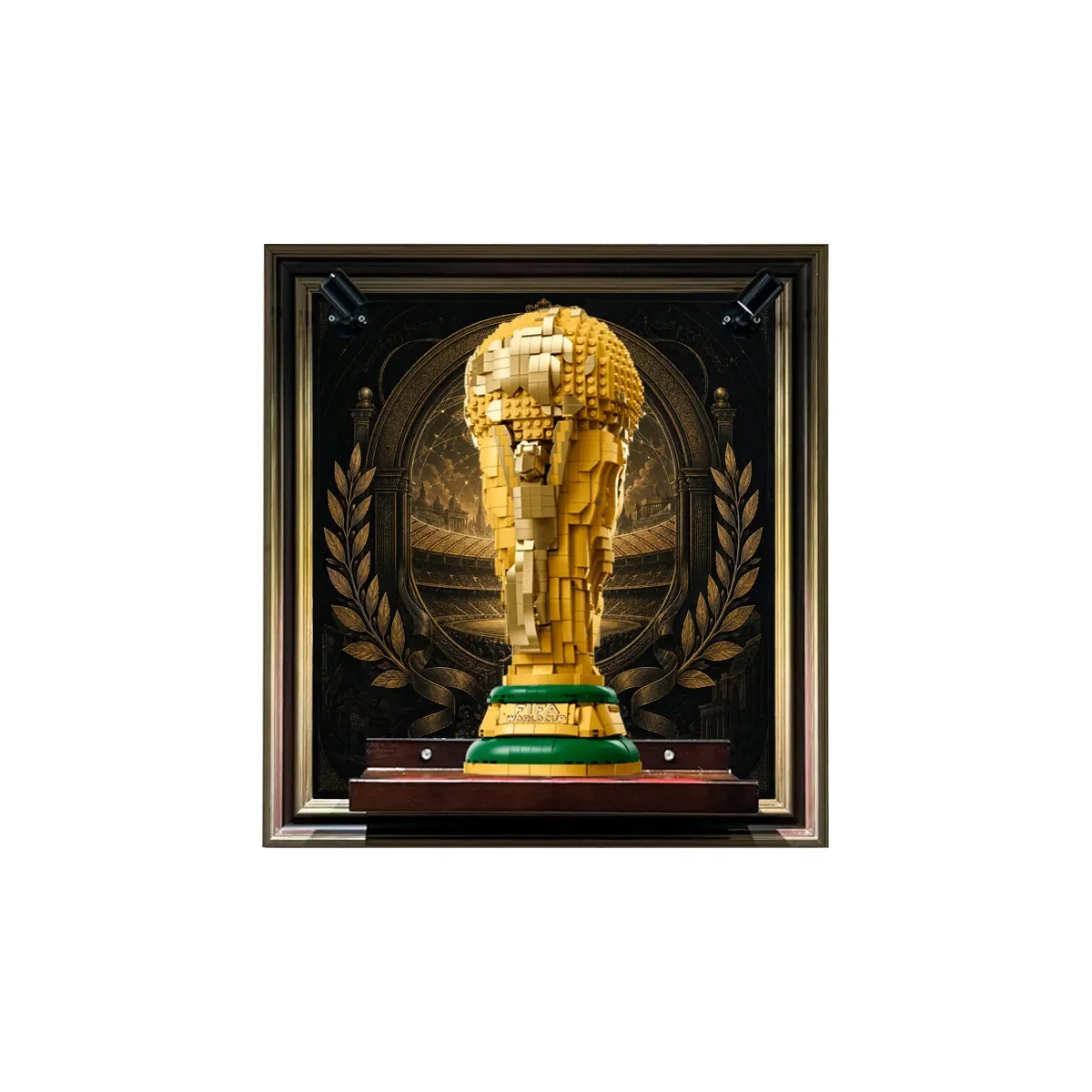 Premium Wall Display Frame for LEGO® FIFA World Cup™ Official Trophy (43020) - Détail exposition 15