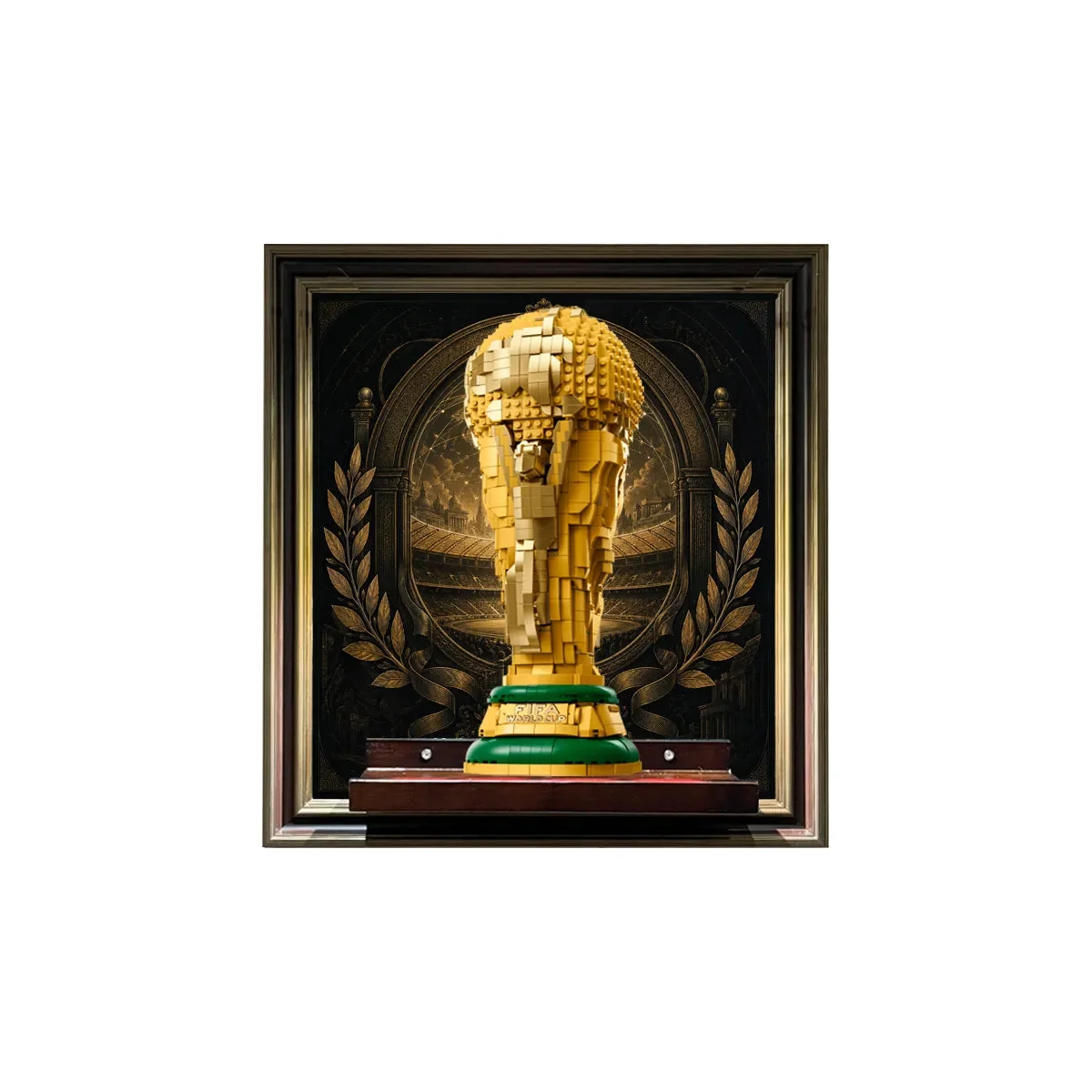 Premium Wall Display Frame for LEGO® FIFA World Cup™ Official Trophy (43020) - Détail exposition 16