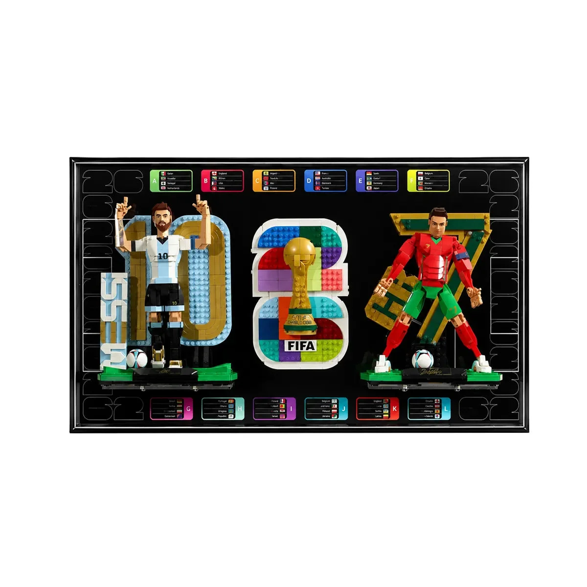 Cadre d'exposition premium pour LEGO® fifa world cup™ 2026 - messi & ronaldo (43032) - Détail exposition 4